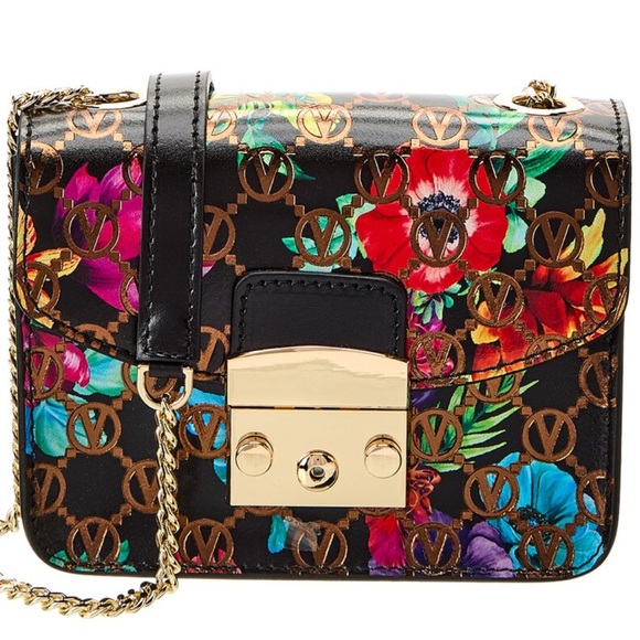 Valentino by Mario Valentino Handbags - NEW Valentino by Mario Valentino Bijou Flowery Monogram Leather Crossbody $745